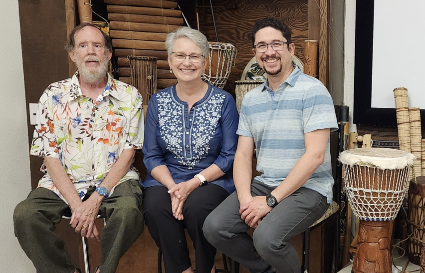 Former and current presidents of the Global Ethnodoxology Network: Paul Neely (2003–2011), Robin Harris (2011–2025), and Héber Negrão (2025–present).
