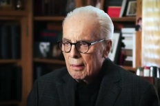 John MacArthur delivers a health update via video in March 2025.