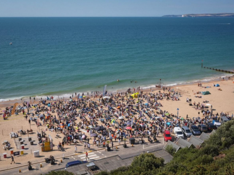 92 people get baptised together in the sea off the coast of England, five churches involved