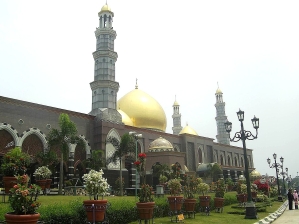 Dian Al Mahri mosque in Depok, West Java, Indonesia.