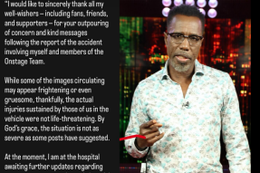 Jamaican TV presenter Winford Williams survives dramatic car crash, publicly praises “God’s grace” that injuries are not severe