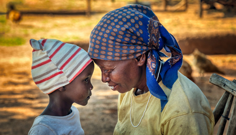 African Grandmother and Child