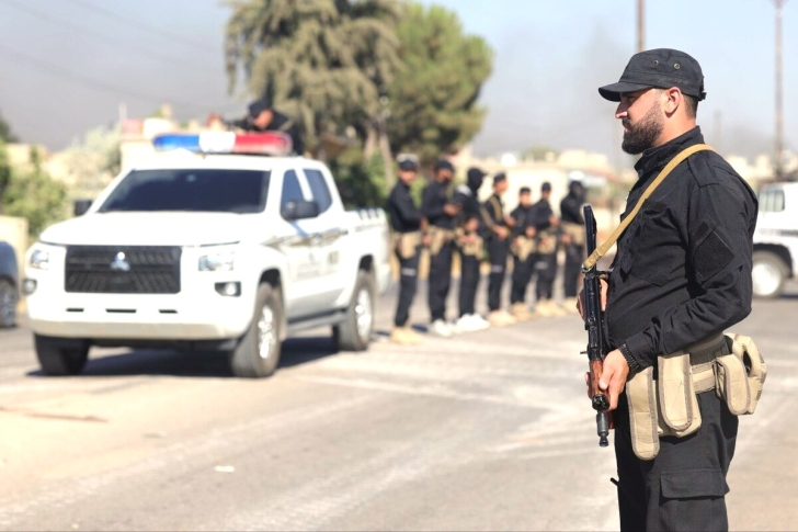 Syrian Internal Security Forces in Suwayda Governorate, southern Syria, amid clashes in July 2025.