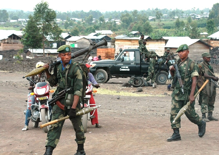 Joint DRC military and U.N. MONUSCO forces in the Democratic Republic of Congo in 2013.