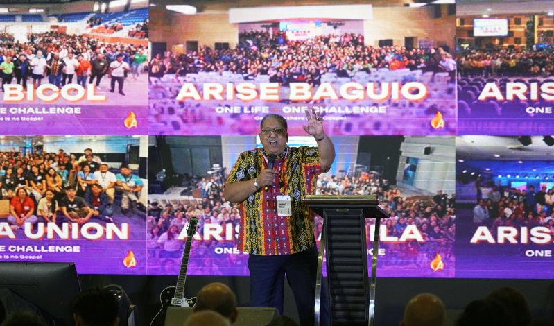 Rev. Lalano Badoy Jr., chair of Arise Philippines, shares about recent city-based Arise gatherings held across the Philippines during the Arise Leadership Summit 2025.