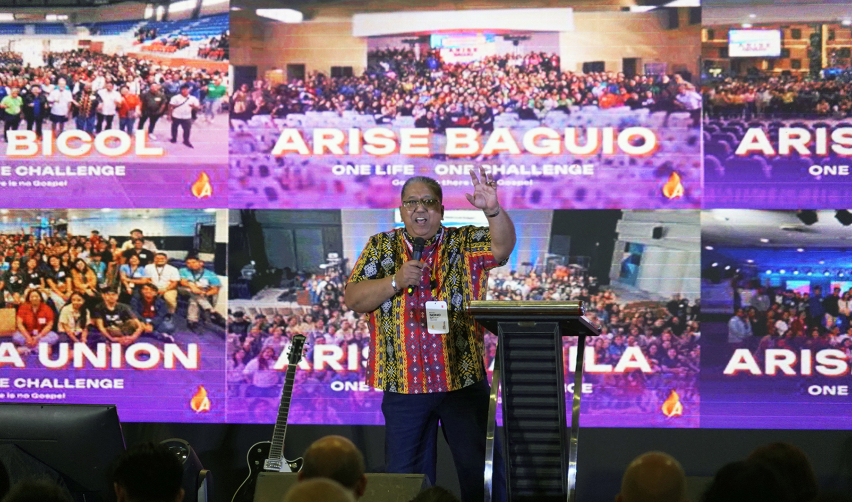 Rev. Lalano Badoy Jr., chair of Arise Philippines, shares about recent city-based Arise gatherings held across the Philippines during the Arise Leadership Summit 2025.