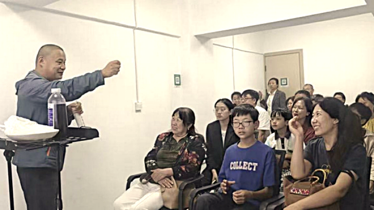Pastor Ma Chao with remant house church in Guangzhou, China.