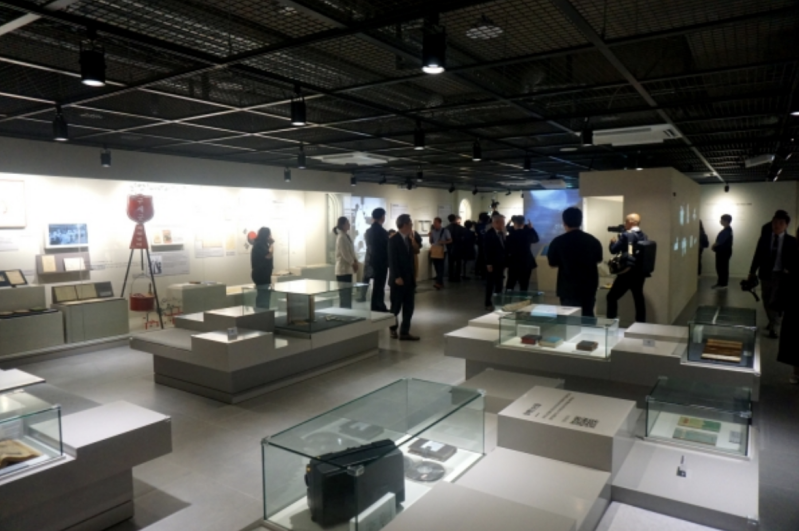 View of the permanent exhibition hall at the newly opened Korean Christian History and Culture Center in Seoul, showcasing artifacts from 140 years of mission history.
