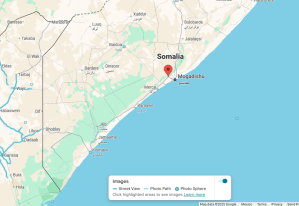 Afgooye town is near Mogadishu, Somalia.