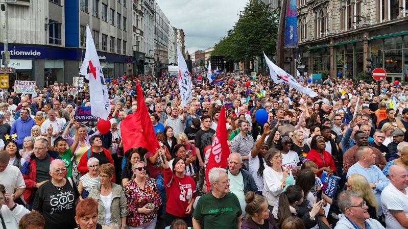 Thousands of Christians support March for Jesus in Belfast, Northern Ireland