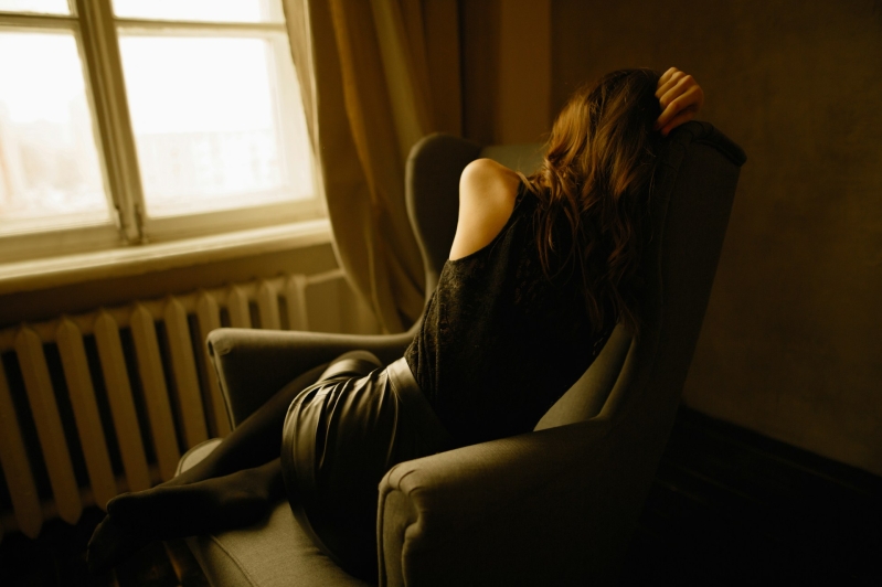 depressed woman