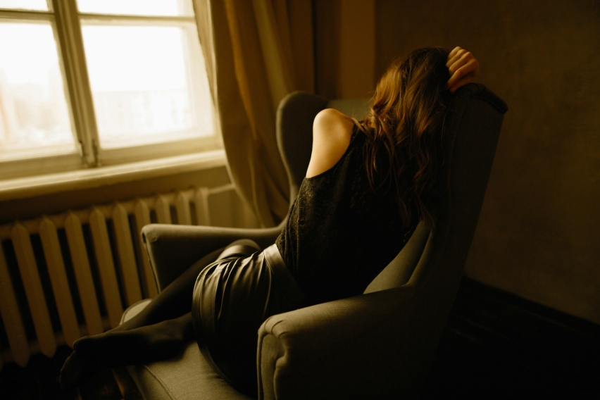 depressed woman
