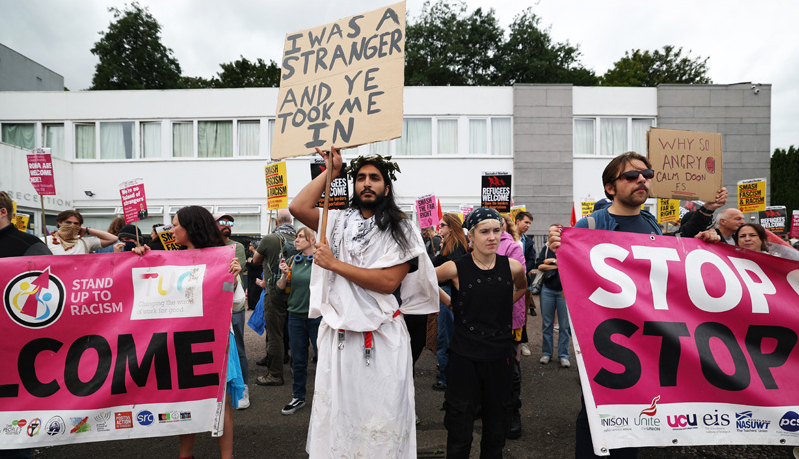 Falkirk Migrant Protest