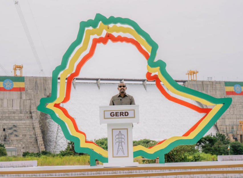 Ethiopian PM Abiy Ahmed at the Grand Ethiopian Renaissance Dam