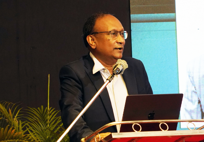 Dr. Sanjay Patra delivers a plenary address at AICOCIM on Sept. 16, 2025, urging Christians to be salt and light in society through relevance, excellence, and integrity.