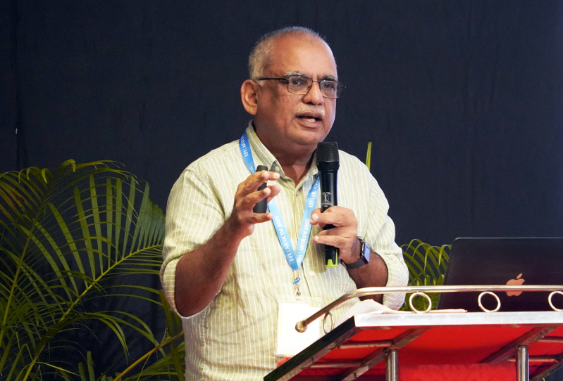 Dr. Santhosh T. Mathew delivers a keynote address at AICOCIM in Nagpur on Sept. 17, 2025, urging the Church to address trauma and mental health through holistic care and by becoming a “wounded healer” community.