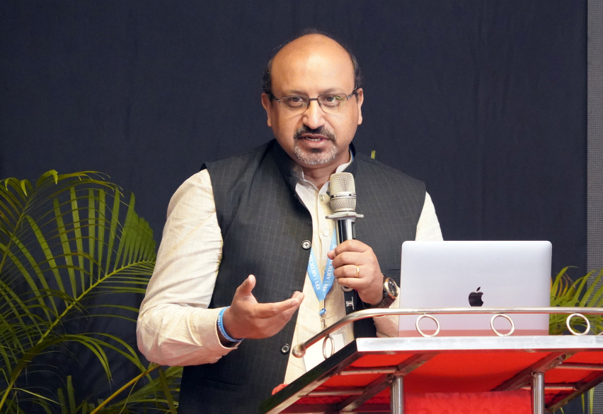 Dr. Deepak Singh, executive director of the Emmanuel Hospital Association, speaks at AICOCIM in Nagpur on Sept. 17, 2025, urging the Church to focus on healthcare as a core expression of its calling and to serve the underserved with integrity.