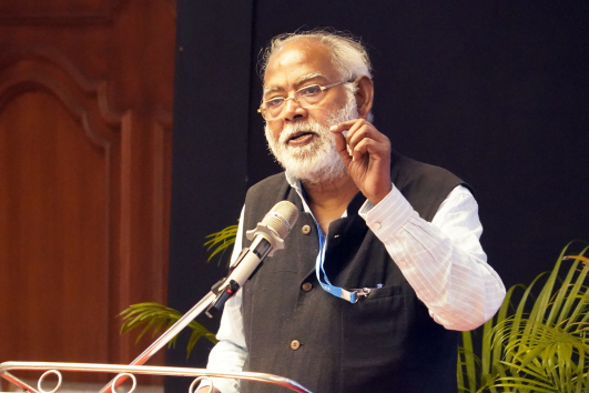 Dr. John Dayal speaks at AICOCIM in Nagpur on Sept. 17, 2025, highlighting the importance of data as a tool for the Church to understand society and respond with integrity and relevance.