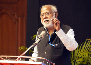 Dr. John Dayal speaks at AICOCIM in Nagpur on Sept. 17, 2025, highlighting the importance of data as a tool for the Church to understand society and respond with integrity and relevance.