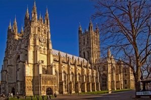 Canterbury Cathedral, the historic seat of the Archbishop of Canterbury.