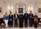 His Eminence Ignatius Aphrem II, Syriac-Orthodox Patriarch of Antioch and All the East (center), with ISHR President Archbishop Prof. Thomas Schirrmacher (next to the patriarch on the right) and ISHR Secretary General Matthias Boehning (next to Schirrmach