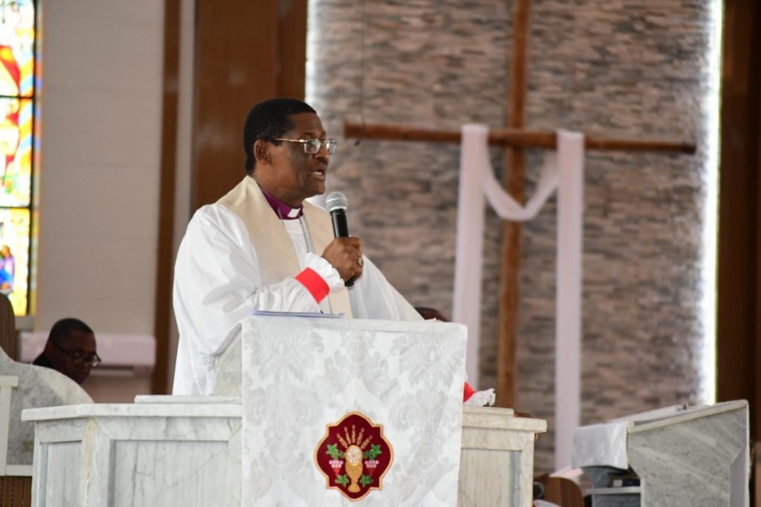 Most Rev. Henry C. Ndukuba, Archbishop, Metropolitan and Primate of the Church of Nigeria, Anglican Communion, speaks during a church event in Abuja, Nigeria.