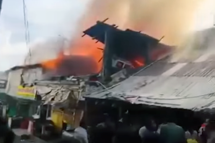 Screenshot from YouTube footage during the Khagrachhari unrest in southeastern Bangladesh’s Chittagong Hill Tracts.