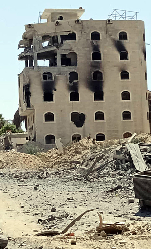 Bombed Baptist Church in Gaza