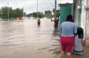 Streets are submerged after days of heavy rainfall and flooding in central Mexico, where storms caused rivers to overflow and forced residents to evacuate their homes.
