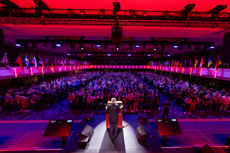 Franklin Graham addresses more than 1,000 Christian leaders at the 2025 European Congress on Evangelism in Berlin, a gathering that helped spark plans for the 2027 Asia-Pacific Congress on Evangelism in Sydney.