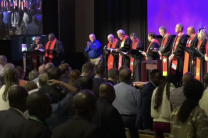 A worship service held at the Global Methodist Church General Conference in San Jose, Costa Rica, in September 2024.