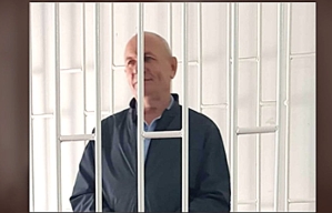The Rev. Pavel Shreider in prison in Kyrgyzstan.