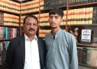 Rahul Masih with attorney Lazar Allah Rakha after winning correction of his name and Christian faith on his national ID.