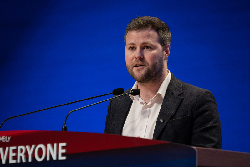 Calum Miller, a UK-based medical doctor and pro-life advocate, speaks at the World Evangelical Alliance General Assembly in Seoul on Oct. 28, urging churches worldwide to “choose life” and stand against the global spread of abortion.