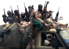 Screenshot from a video shows armed militants in Nigeria. The extremist group Boko Haram, along with Islamic State affiliates and Fulani militant herders, has been responsible for widespread attacks on Christian communities.