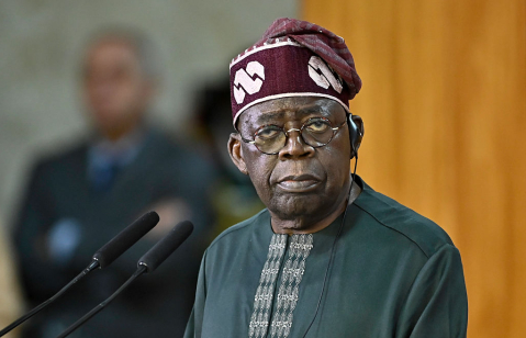 President of Nigeria, Bola Tinubu, looks on during an official visit to Brazil at Planalto Palace on August 25, 2025 in Brasilia, Brazil.