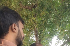 Rasheed Masih in handcuffs on blasphemy charges in Okara District, Punjab Province, Pakistan.