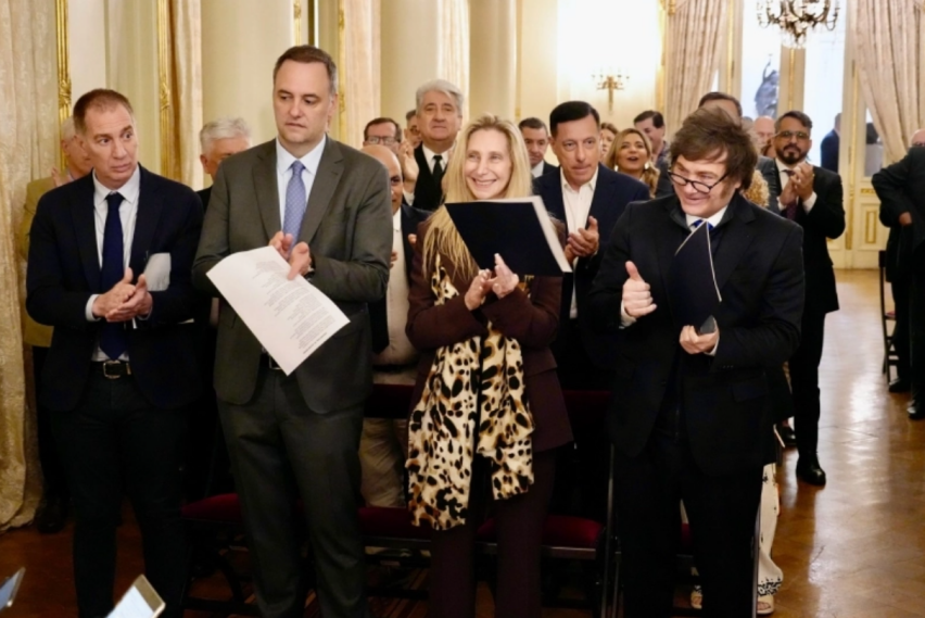 Diego Santilli, Manuel Adorni, Karina Milei, President Javier Milei