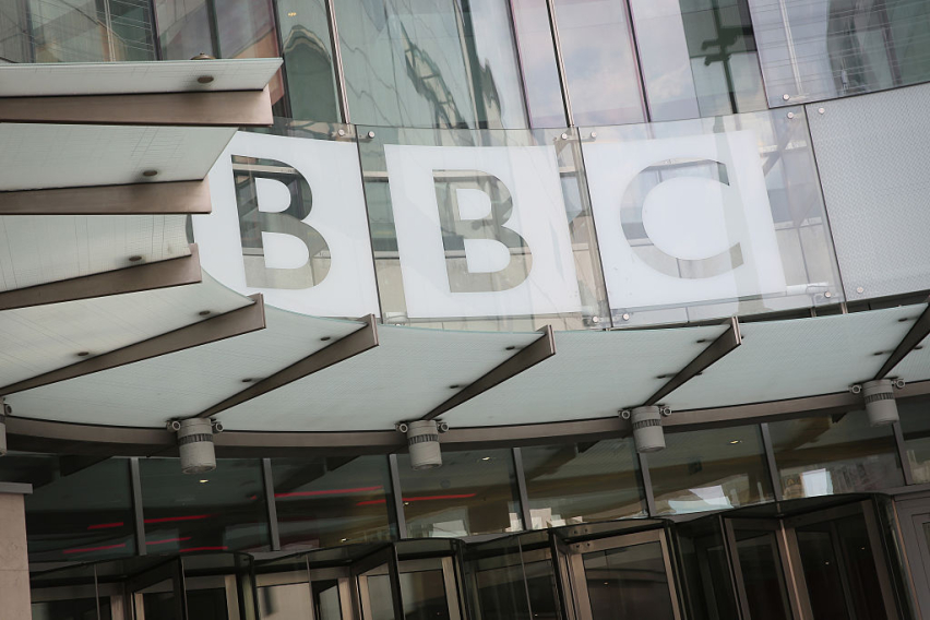 A general view of Broadcasting House, the headquarters of the BBC in London, England.