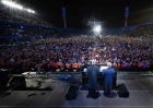 Thousands filled Vélez Stadium in Buenos Aires on Friday, Nov. 7, 2025, for the opening night of the “Esperanza Buenos Aires” festival.