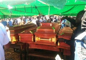 Funeral service for Christians killed in Damakasuwa, Kaduna state, Nigeria on Nov. 8, 2025.