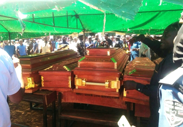 Funeral service for Christians killed in Damakasuwa, Kaduna state, Nigeria on Nov. 8, 2025.