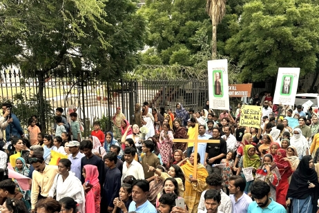 Minorities Rights March in Karachi, Pakistan on Aug. 10, 2025.