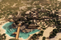 An artistic rendering of the proposed Pilgrimage Village of the Baptism Development Zone of the Bethany beyond the Jordan area in Jordan.