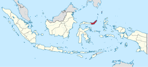 Location of North Sulawesi Province in Indonesia.