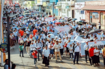 Thousands of Christians marched from the eastern part of Tuxtla Gutiérrez