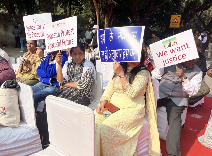 Participants at National Christian Convention in New Delhi, India on Nov. 29, 2025.