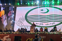The Rev. Nadeem Kamran, Bishop of the Lahore Diocese, addresses the first government-sponsored Christmas rally organized by the Punjab provincial government in Lahore on Dec. 14, 2025.