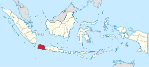 Location of West Java Province in Indonesia.