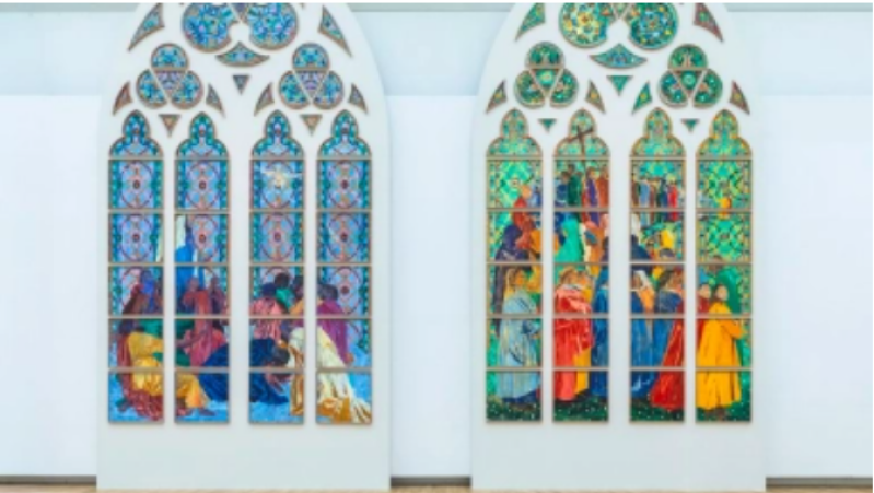 Claire Tabouret’s stained glass window designs